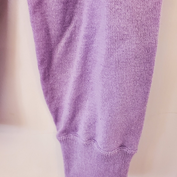 Signature V-Neck Cashmere & Cotton Cardigan in Purple Betta Size XXS - Picture 5 of 6